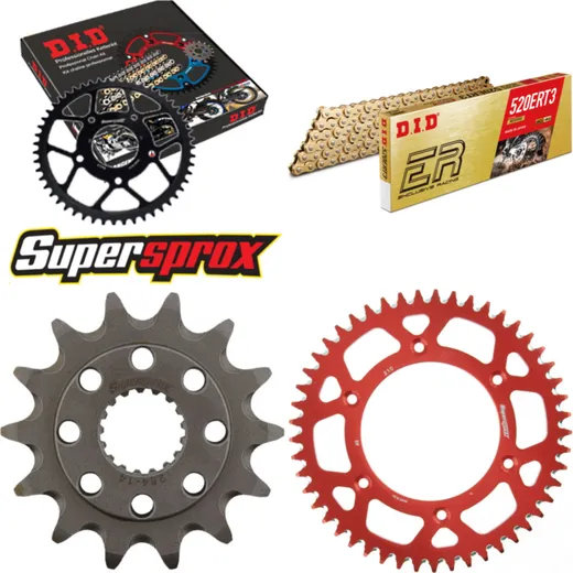 Chain Kit - ALU - red for: HONDA CR500 R 92-01 14-49-114 DID520ERT2(G&G) Clip