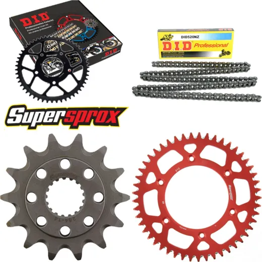 Chain Kit - ALU - red for: HONDA CR500 R 88-91 14-49-116 DID520NZ Clip