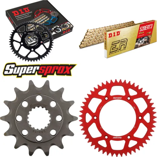 Chain Kit - ALU - red for: HONDA CR250 R 88-89 14-51-116 DID520ERT2(G&G) Clip