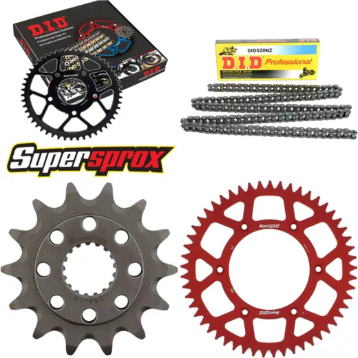 Chain Kit - ALU - red for: HONDA CR250 R 90-91 14-53-116 DID520NZ Clip