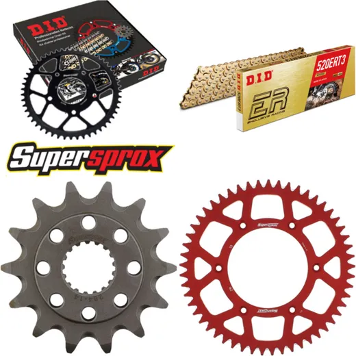 Chain Kit - ALU - red for: HONDA CR250 R 90-91 14-53-116 DID520ERT2(G&G) Clip
