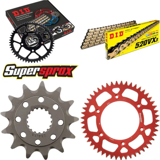 Chain Kit - ALU - red for: HONDA CRF450R 17-18 13-49-116 DID520VX3(G&B) endless