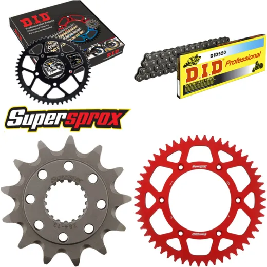 Chain Kit - ALU - red for: HONDA CRF450 X 05-15 13-51-120 DID520 Clip
