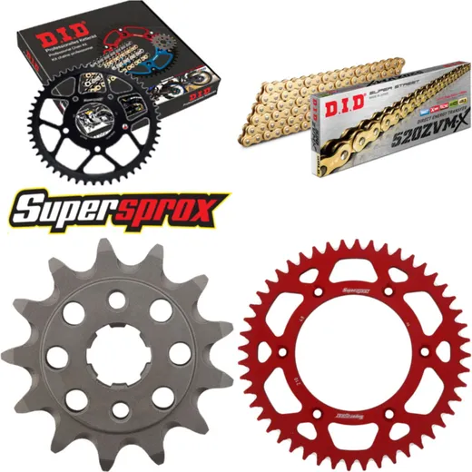 Chain Kit - ALU - red for: HONDA XR250 R 90-95 13-48-108 DID520ZVM-X(G&G) rivet