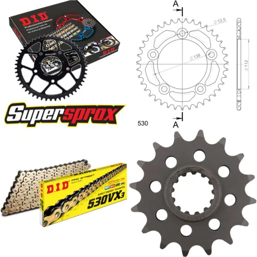 Chain Kit - ALU - black for: HONDA CBF1000 F 11-13/CBF1000 16-41-114 DID530VX3(G&B) endless