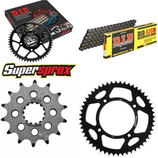 Kettensatz Alu schwarz für: YAMAHA YZ85 /LW 19``/16`` 0 14-52-124 DID428D Clip