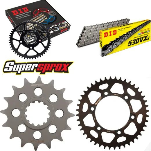 Chain Kit - ALU - black for: YAMAHA FZS1000 Fazer 01-05 16-44-116 DID530VX3 rivet