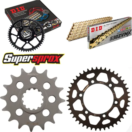 Chain Kit - ALU - black for: YAMAHA FZS1000 Fazer 01-05 16-44-116 DID530ZVM-X(G&G) rivet