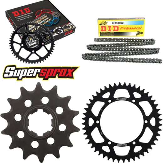 Chain Kit - ALU - black for: KAWASAKI KX500 86-86 14-48-114 DID520NZ Clip