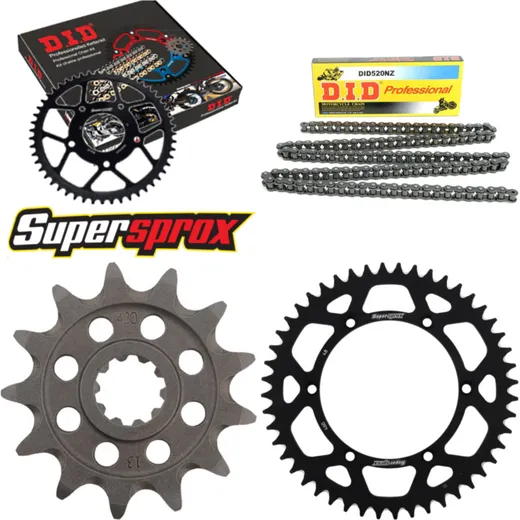Chain Kit - ALU - black for: KAWASAKI KX250 F 04-05 13-48-114 DID520NZ Clip