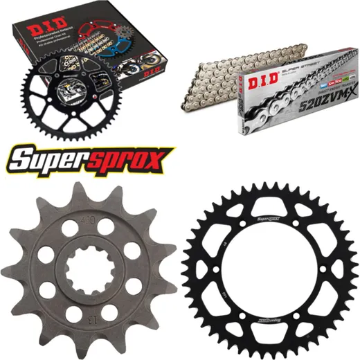 Chain Kit - ALU - black for: KAWASAKI KX250 F 04-05 13-48-114 DID520ZVM-X(S&S) endless