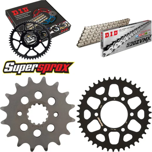 Chain Kit - ALU - black for: KAWASAKI GPZ400 27PS 85-89 16-42-106 DID520ZVM-X(S&S) rivet