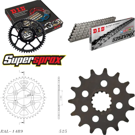 Chain Kit - ALU - black for: KAWASAKI Z1000 SX /ABS 11-15 15-41-112 DID525ZVM-X endless