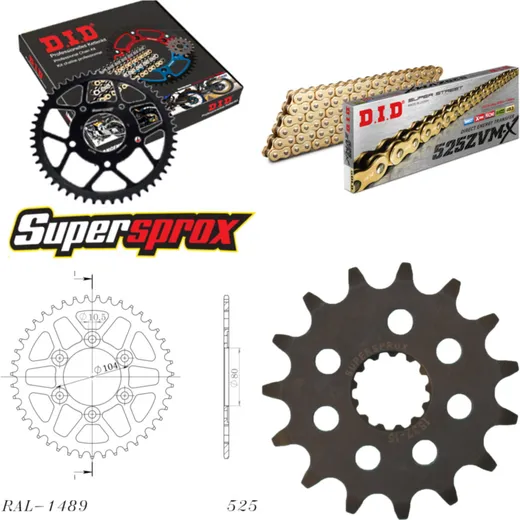 Chain Kit - ALU - black for: KAWASAKI Z1000 SX /ABS 11-15 15-41-112 DID525ZVM-X(G&G) rivet