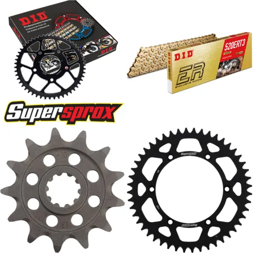 Kettensatz Alu schwarz für: SUZUKI RM-Z 250 04-06 13-48-116 DID520ERT2(G&G) Clip