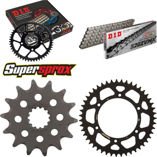 Kettensatz Alu schwarz für: SUZUKI DR-Z 400 E 00-07 14-47-112 DID520ZVM-X Niet