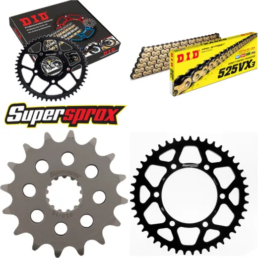 Kettensatz Alu schwarz für: SUZUKI GSX-R 750 11-15 16-45-116 DID525VX3(G&B) Niet