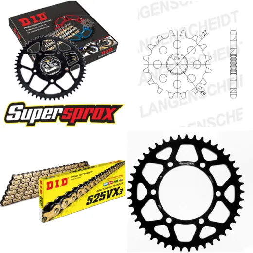 Kettensatz Alu schwarz für: SUZUKI GSX-R 1000 17 17-45-120 DID525VX3(G&B) Niet