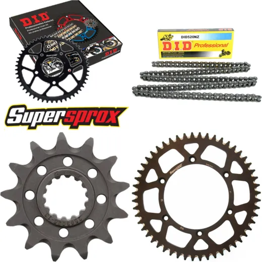 Kettensatz Alu schwarz für: Gas Gas EC125 97-99 13-52-118 DID520NZ Clip