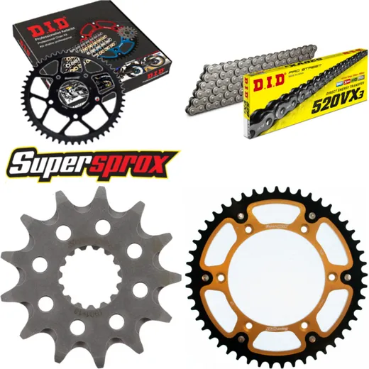 Chain Kit Stealth gold for: BETA RR300 Enduro 12-15/RR35 13-49-114 DID520VX3 endless