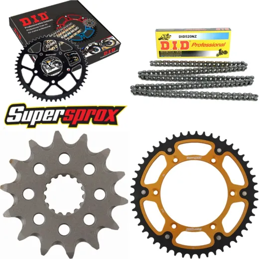 Chain Kit Stealth gold for: BETA RR400 Enduro 05-11/RR45 14-50-114 DID520NZ Clip