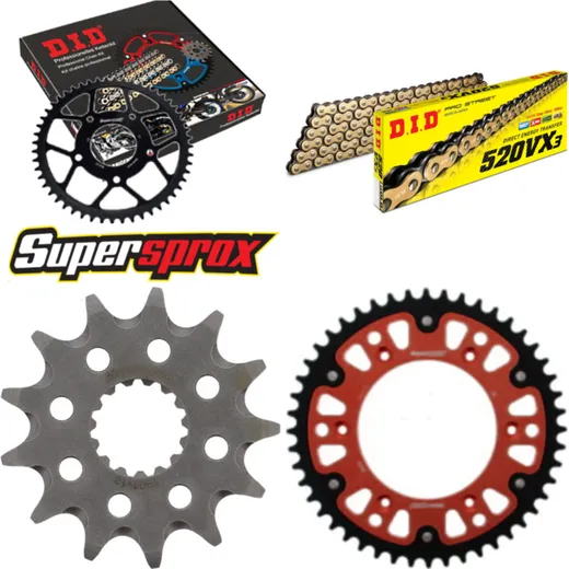 Chain Kit Stealth red for: BETA RR430 Enduro 13-15/RR450 13-48-112 DID520VX3(G&B) endless