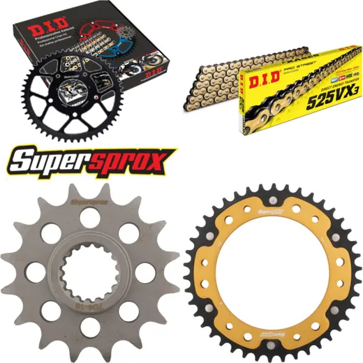 Chain Kit Stealth gold for: BMW F800 GS /ABS 07-08 16-42-116 DID525VX3(G&B) endless