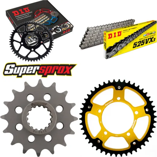 Chain Kit Stealth gold for: APRILIA SMV750 Dorsoduro 08-15 16-46-112 DID525VX3 rivet
