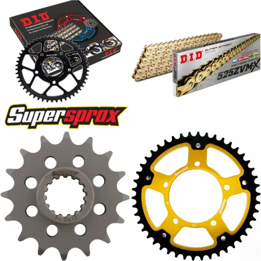 Chain Kit Stealth gold for: APRILIA SMV750 Dorsoduro 08-15 16-46-112 DID525ZVM-X(G&G) rivet