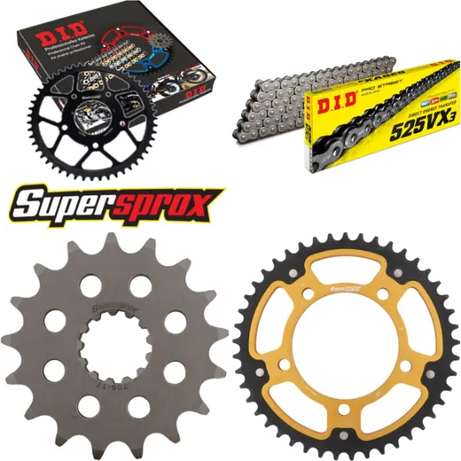 Chain Kit Stealth gold for: BMW S1000 R 13-15 17-45-120 DID525VX3 rivet