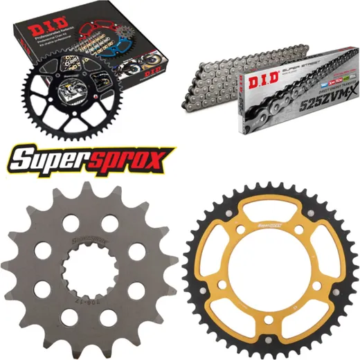Chain Kit Stealth gold for: BMW S1000 R 13-15 17-45-120 DID525ZVM-X rivet