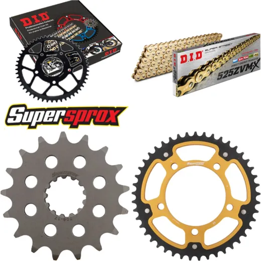 Chain Kit Stealth gold for: BMW S1000 R 13-15 17-45-120 DID525ZVM-X(G&G) rivet