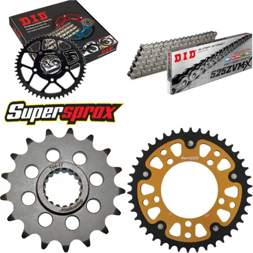 Chain Kit Stealth gold for: APRILIA RSV1000 Mille /R 01- 17-42-108 DID525ZVM-X rivet