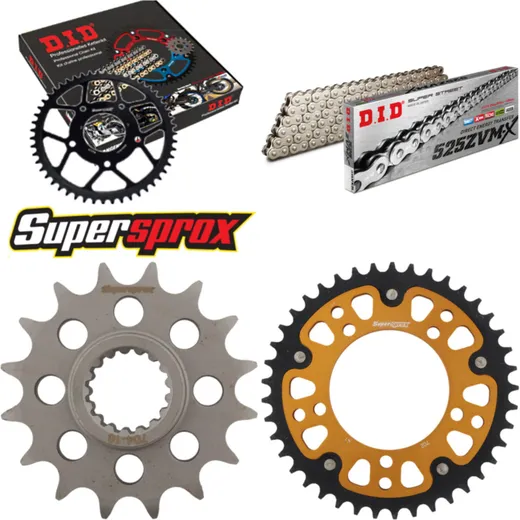 Chain Kit Stealth gold for: APRILIA SL1000 Falco 99-04 16-41-108 DID525ZVM-X(S&S) rivet