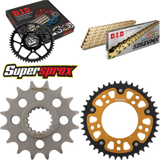 Chain Kit Stealth gold for: APRILIA SL1000 Falco 99-04 16-41-108 DID525ZVM-X(G&G) rivet