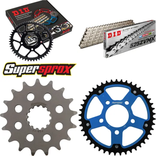 Chain Kit Stealth blue for: BMW S1000RR HP4 12-15 17-45-118 DID525ZVM-X(S&S) rivet