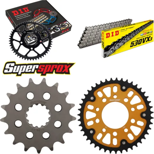 Chain Kit Stealth gold for: TRIUMPH Thunderbird 750 95-9 17-43-110 DID530VX3 endless