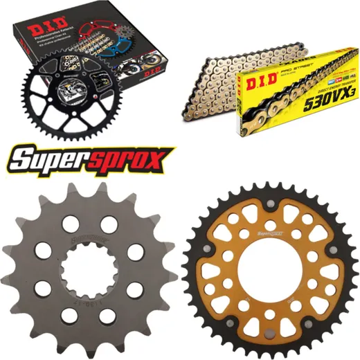 Chain Kit Stealth gold for: TRIUMPH Trophy 900 96-97 17-42-110 DID530VX3(G&B) rivet