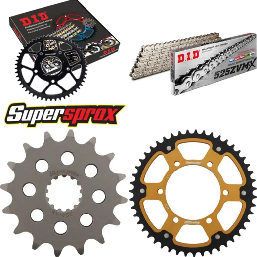 Chain Kit Stealth gold for: TRIUMPH Daytona 675 06-15/Da 16-47-116 DID525ZVM-X(S&S) rivet