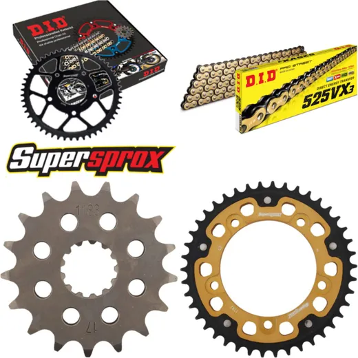 Chain Kit Stealth gold for: TRIUMPH America 800 02-06 17-42-112 DID525VX3(G&B) endless
