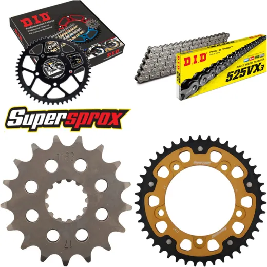 Chain Kit Stealth gold for: TRIUMPH T100 Bonneville 800 17-43-104 DID525VX3 rivet