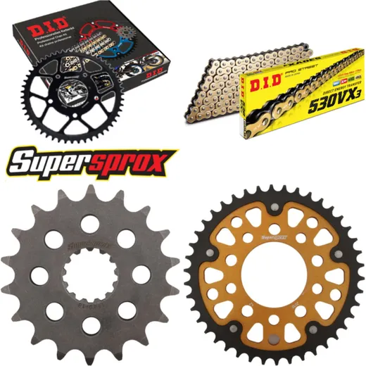 Chain Kit Stealth gold for: TRIUMPH Trophy 1200 96-98 18-42-112 DID530VX3(G&B) rivet