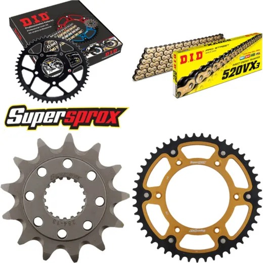 Chain Kit Stealth gold for: HONDA CR250 R 92-93 13-49-112 DID520VX3(G&B) endless