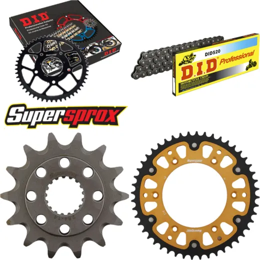 Chain Kit Stealth gold for: HONDA CR250 R 02-02 14-48-114 DID520 Clip