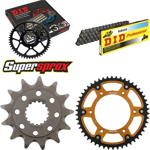 Chain Kit Stealth gold for: HONDA CRF450 R 02-03 13-50-114 DID520 Clip