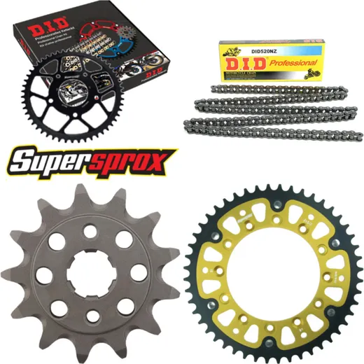 Chain Kit Stealth gold for: HONDA XR250 R 88-89 13-48-108 DID520NZ Clip