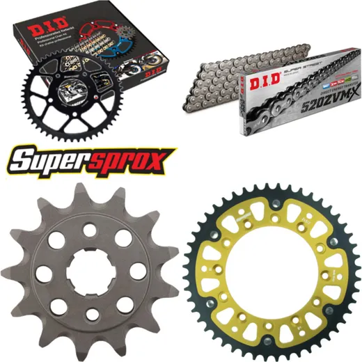 Chain Kit Stealth gold for: HONDA XR250 R 88-89 13-48-108 DID520ZVM-X rivet