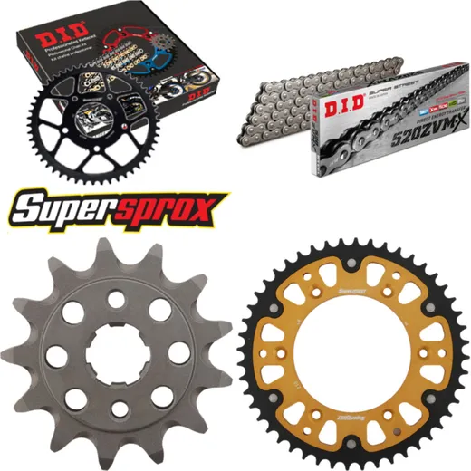 Chain Kit Stealth gold for: HONDA XR250 R 90-95 13-48-108 DID520ZVM-X rivet