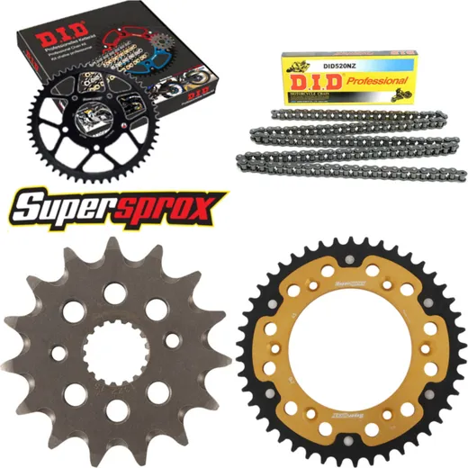 Chain Kit Stealth gold for: HONDA XR400 R 96-06 15-45-108 DID520NZ Clip