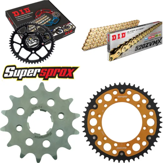 Kettensatz Stealth gold für: HONDA XR600 R 88-90 14-50-112 DID520ZVM-X(G&G) Endlos